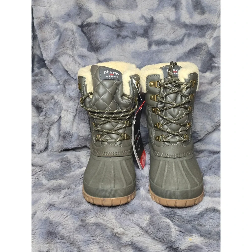 NWB Storm by Cougar Carlisle‎ Dark Olive Green Waterproof Winter Snow Boots-  8